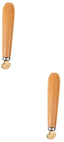 DIYEAH 2 Stück Holzschnitzwerkzeug mit Holzgriff Scharf Geschliffener Meißel für Holzbildhauerei Handgeführter Schnitzschneider für Anfänger Langlebig und Komfortabel für Selbstgemacht