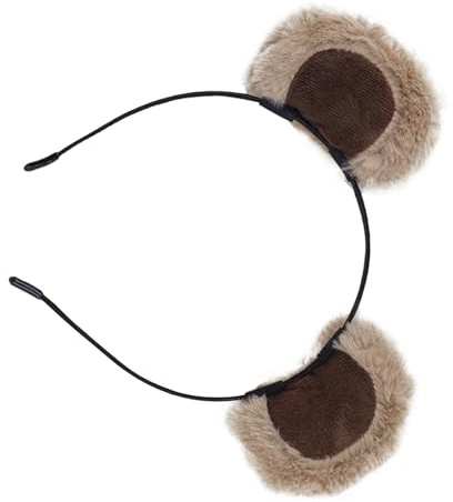 Générique Bandeau Oreilles d'Ours Drôle Cosplay Mignon Duveteux | Bandeau Animal Adorable aux Oreilles d'Ours Brun Pour Femmes Filles Fête Soirées Célébration Cosplay Lavage Du Visage