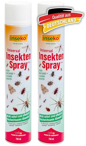 inseko Insekten Spray Universal - 750ml Ungezieferspray für Wohnung - effektive Abwehr bei Insektenbefall - wirkt sofort (PT19) (1500 ml)