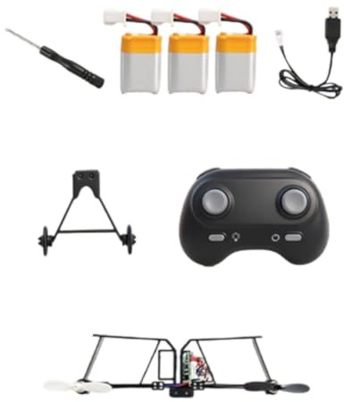 Pegciuho RC Paper Airplane Kit, Electrically Remote Controlled Airplane, Lightweight Fixed-Wing Model with Propellers, DIY Model Airplane for Girls, Three Power