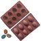 Megrocle 8 Cavity Silicone Egg Molds Set of 2, Food Grade Silicone Mold for Cake Decorating, Chocolate Mold, Candy Mold, Ice Cube Trays, Muffin Truffle Mold and More Bread Baking Molds