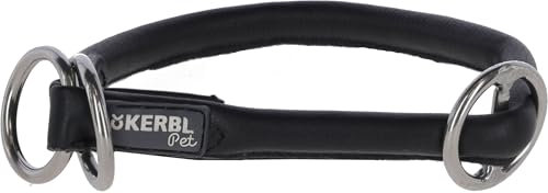 Kerbl Pet Rundleder-Halsband Roma mit Stopper 50cm, 8mm,schwarz