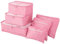 Vicloon 6-en-1 Set de Organiseurs de Bagage pour Voyage,Ensemble Complet de différents emballant des Cubes Étanche Sacs de Voyage Rangement,Organisateurs Valises en Nylon 3 Cubes + 3 Sacs