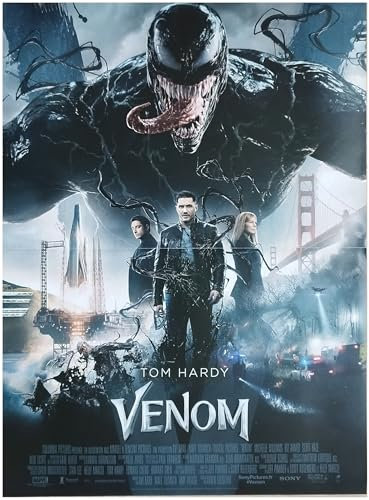 Venom Tom Hardy Kinoplakat, klein, 53 x 40 cm, gefaltet