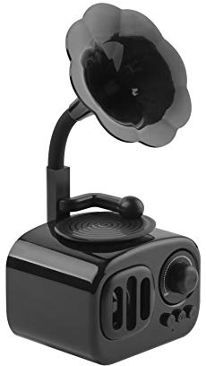 NABO Retro Mini (Wireless Audio Streaming-Lautsprecher, inklusive Mikrofon,Schwarz)