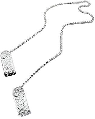 Serviettenhalter Serviettenkette 925 Silber Servietten Clip Kette Lätzchen Halter Clip Serviettenkette Flexible Serviettenhalter