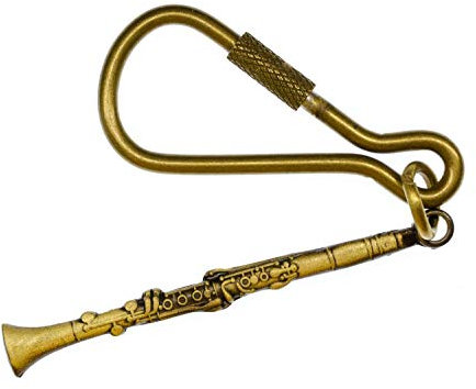 Miniblings Klarinette Bronze Schlüsselanhänger Musiker Musik Klarinetistin Jazz - Handmade Modeschmuck I I Anhänger Schlüsselring Schlüsselband Keyring