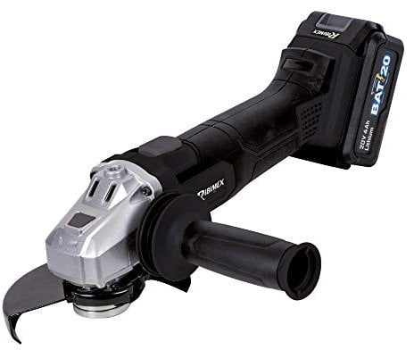 Ribimex PRBAT20/M125PRO Akku-Winkelschleifer 20 V-4 Ah 115/125 mm RBAT20, grau und schwarz, 125