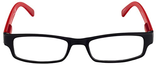 Contacta, One, Occhiali da Lettura per Uomo e Donna, Occhiali Pratici e Funzionali, Montatura Bicolore, Colore Rosso, Diottrie +1,50, Confezione con Astuccio Trasparente, 21g