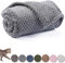 CUTEMATE Hundedecke oder Katzendecke oder Haustierdecke, warm, weich, flauschig, für Welpen, kleine, mittelgroße Hunde oder Katzen, Plüsch-Fleece-Überwurf für Bett, Couch, Sofa, L/40x48, grau