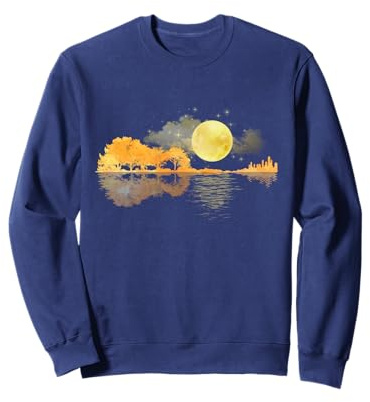 Gitarre Natur Mond Retro Style Gitarrist Geschenk Sweatshirt