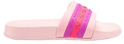 KangaROOS Unisex Kinder K-slide Stripe Flache Sandale, Frost Pink Daisy Pink, 30 EU