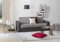 Talamo Italia - 2-Sitzer Schlafsofa Alexis, drehbares Sofa aus gepolstertem Stoff, Standardarmlehnen, 100 % Made in Italy, 200 x 95 x 90 cm, Grau und Anthrazit