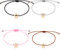 4 Stück Freundschaftsarmband Handmade,Filigranes Armbänder Einstellbar,Armband Damen,Enverstellbar Glücksbringer Armband Set Modeschmuck,Pärchen Armband für Liebhaber Valentinstag,Weihnachtsgeschenke