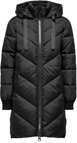 ONLY Damen Jdyskylar Padded Hood Jacket Otw Noos Jacke, Black/Detail:BLACK, XXS EU