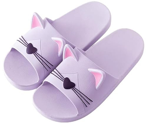 AioTio Zapatillas Hogar Mujer Zapatillas de Verano Ducha Baño Chanclas para Niña Piscina Sandalias Antideslizantes(Morado Claro, 40/41 EU)