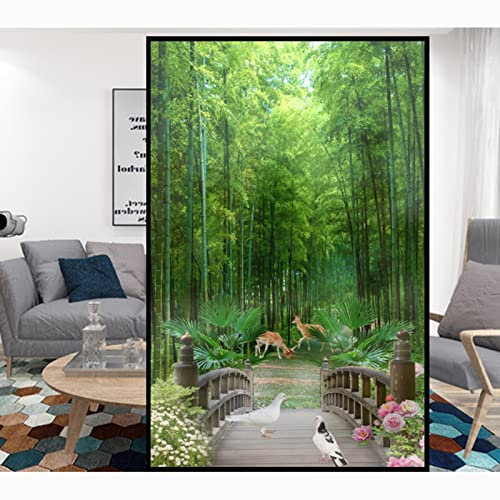 Siunwdiy Blickdicht Sichtschutzfolie, Selbsthaftend Milchglasfolie Sonnenschutz Scheibenfolie, Fensterfolie statisch haftend Anti-UV, Für Zuhause Badzimmer Oder BüRo,#7,60x80cm(24x32)