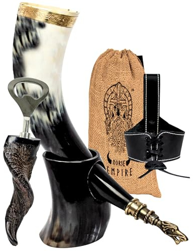 Norse Empire Tassen und Horn Combo (340 ml Raven Classic Horn Set)