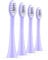 Ordo Replacement Sonic Toothbrush Heads with Pulse Technology for Teeth Cleaning, Plaque Removal, Silicone Polishing, Deep Clean Bristles, Adults, Pack of 4, Pearl Violet