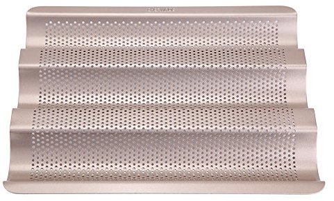 Miskall Baguette-Pfanne, Brotblech – 25,4 cm Große Französische Brotform Zum Backen von Brot, Antihaftbeschichtete Backform