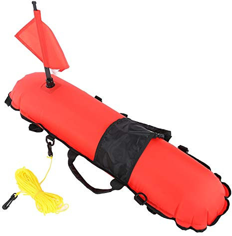 Schwimmender Ball und Flagge, Schwimmender Tauchball, Orangefarbene Langlebige Inflations-Torpedoboje, Zum Tauchen, mit Tauchflagge