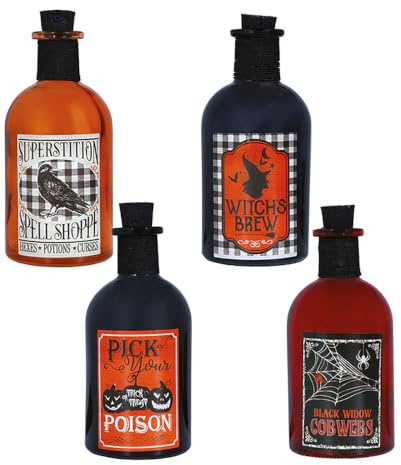Horror-Shop Halloween Decoration Poison Bottle 14cm 1 Pc.