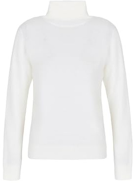 Armani Exchange Damen Turtle Neck, Ribbed Cuffs, Side Embroidered Logo Sweater