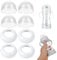 4 Stück Verschluss für Babyflaschen mit 4 Stück Babyflaschen Schraubringe für Philips Avent Natural Flaschen, Kein BPA Babyflaschendeckel Kuppelkappen Zubehör für Philips Avent Flaschen
