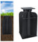 Offset Umbrella Base, Universal Metall Bodenplatte für Ampelschirme, Sonnenschirmständer für Sonnenschirm, Bodenhülse für Kurbelschirm, Sonnenschirm-Schirm-Ständer, zum Einbetonieren, 7.5 kg, Schwarz
