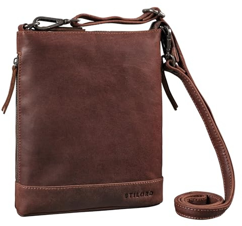 STILORD Koko Handtasche Damen Weiches Leder Klein Umhängetasche Echtleder Hobo Bag Frauen Schultertasche Vintage Tasche mit Reißverschluss Farbe:Torres - braun