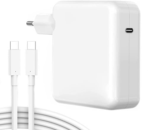Kompatibel mit 96W USB C Ladegerät mit Ladekabel, passend für Mac Book Pro USB C Ladegerät, passend für MacBook Pro 16/15/14/13 Zoll, Mac Book Air 2020/2019/2018, iPad Pro, HP, 5A Schnellnetzteil