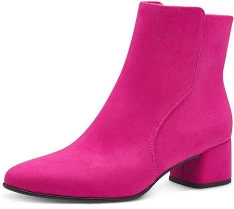 MARCO TOZZI Damen Stiefeletten mit Absatz Elegant mit Reißverschluss, Rosa (Pink), 38 EU