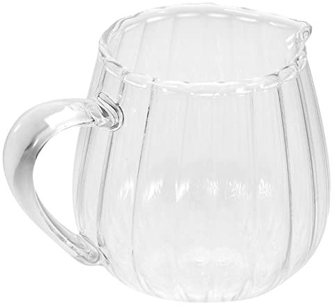 Cabilock Taza De Tarro De Crema Jarra De Vidrio Pequeña Jarra De Vidrio Dispensador De Azúcar Con Vertedor Jarra De Mini Jarra Taza De Expreso Jarra De Crema De Vidrio