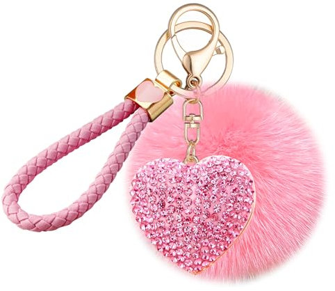 HiWODO Schlüsselanhänger Personalisiert Geschenke für Frauen,Plüsch Schlüsselanhänger Auto,Herz Kuscheltier Schlüsselanhänger Freundin Geschenk,Cupra Schlüsselanhänger Autoschlüssel für Mercedes,Audi