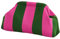 CXINLky Sommer Strand Clutch Damen, Gestrickt Gestreift Kontrastfarbe Handtaschen Klein Clutch Gewebte Tasche für Sommerstrände, Shopping, Reisen-Grün/Rosa