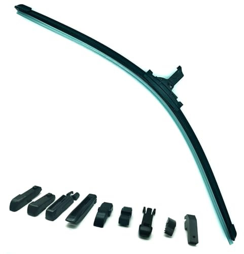 Tradineur - Escobilla Limpiaparabrisas multi adaptador - Incluye 10 Adaptadores - Limpiaparabrisas Delantero - Fácil instalación - 500 mm - 20 Pulgadas