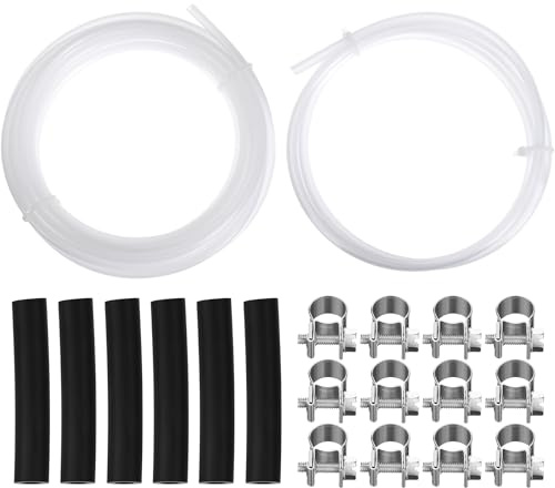 Innconee 1 Set Fuel Pipe Line Hose Clip Kit Compatible with Eberspacher/Webasto Heaters Tank Diesel Heater Fuel Line Kit Replacement 89031118 with Fuel Line Clips White Diesel Heater Hose