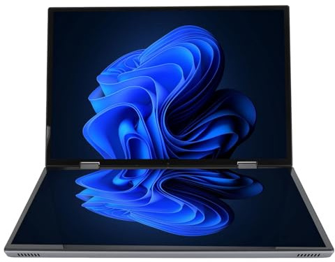 VBESTLIFE Laptop Doppio Touchscreen da 14 Pollici, SSD DDR4 512G da 16 GB Risoluzione 2.2K HD 2240X1440 per Aziende con Tastiera Touch Virtuale (Spina europea)