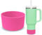 GHKLNY 2Pcs Silicone Boot for Stanley Cup-Protective Water Bottle Cup Bottom Bumper Cover for Stanley Cup Quencher Adventure 40oz 30oz 20oz Accessories (Hot Pink 2pcs, OD:2.95in/7.5cm)