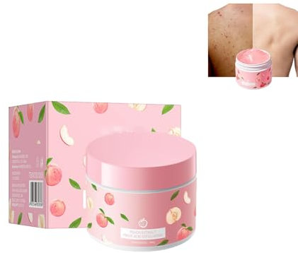Peach Exfoliator,Peach Extract Fruit Acid Exfoliating Cream,Exfoliating Gel Exfoliation Skin Care Deep Cleansing Face Scrub,Gently Clean Exfoliation Improves Rough Skin Tender Smooth Skin (1PC, pink)