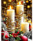 Lxmsja Diamond Painting Noël Adulte, Diamond Painting Bougie de Noël, Broderie Diamant Kit Complet, DIY Peinture Diamant Strass Point de Croix Cristal Painting pour Murale Décoration 30x40cm