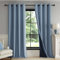 Fmfunctex Blackout Curtains for Living Room Blue Curtains 84 Inch Drop Geometric Weave Textured Eyelet Curtains for Bedroom Thermal Insulated Window Curtain Drapes 2 Panels