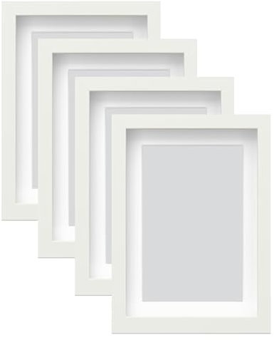 RÖDALM (4er Pack) Bilderrahmen 13x18, weiß (RIBBA NACHFOLGER)