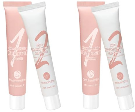 Aurlux Haarentfernungscreme, Gesichtshaarentfernungscreme für Frauen, Bikini-Haarentfernungscreme, Sofortige Haarentfernung, Schmerzlose Haarentfernungscreme und Feuchtigkeitsversorgung (2pcs)