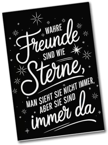 Wahre Freunde sind wie Sterne Souvenir Souvenir Magnet mit Spruch - Dekomagnet für Zuhause und Büro