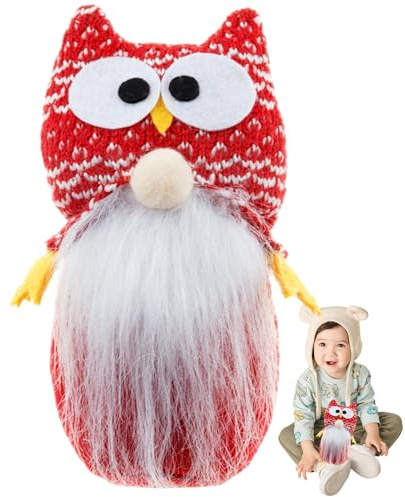 Weihnachts-Wichtel-Dekorationen, Plüschpuppen für Weihnachtswichtel - Plüschtier Wichtel für gesichtslose Weihnachtspuppen | Eule Weihnachtsschmuck aus Plüsch mit langem Bein für Weihnachten