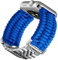 BINLUN Kompatibel mit Apple Watch Armband 42mm 41mm 40mm 38mm Geflochten 550 Paracord Stahl Sport Armbänder Kompatibel mit iWatch Series 10/9/8/7/SE2/SE/6/5/4/3/2/1 Herren Damen(Blau-Silber)