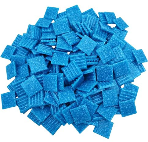 BDSHGRDH 500g Quartz Mosaic Tiles, 2CM Multi Color Mosaic Pieces Stones for DIY Mosaic Making Craft Hobby Arts Home Wall Decoration(Blue)