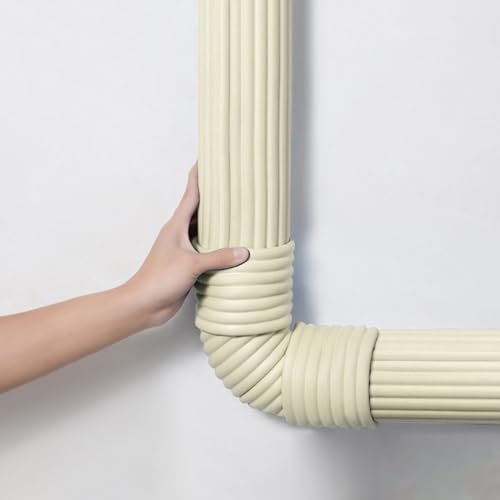 Pipe Wrap Tape Roll 2M, Thicken Tube Wrapping Around Insulation Pipes Covering for Coal Pipe Hose/ Flue/ Water Pipe/ Kitchen Ducting Lines Protect, Self Adhesive Insulation Waterproof Tape(D)