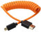 HangTon Câble micro-HDMI vers HDMI 4K 8K Raw pour ATOMOS Ninja V Ultra, Sony ZV-E10II A7C2 A7RIV A6700, Canon R50 R6 R5C R10, Lumix S5 S9 G100, Fujifilm X-T50, Type A D, orange tressé enroulé, 30 cm